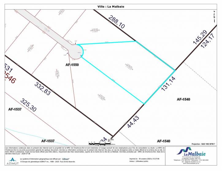 3 - Terrain et terre à vendre, La Malbaie (Code - mb416, Charlevoix)