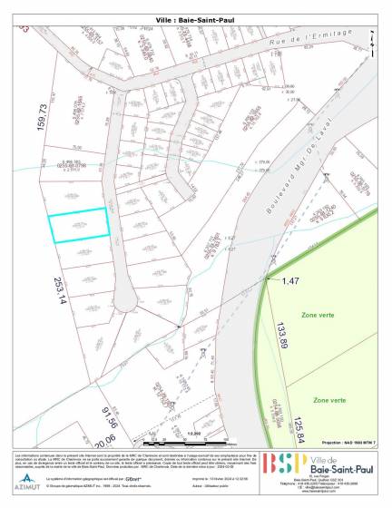 21 - Lot and land for sale, Baie-Saint-Paul (Code - sp838, Charlevoix)