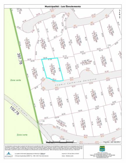 15 - Lot and land for sale, Les Éboulements (Code - eb284, Charlevoix)