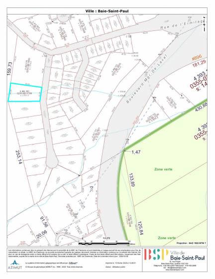 17 - Lot and land for sale, Baie-Saint-Paul (Code - sp836, Charlevoix)