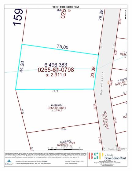 18 - Lot and land for sale, Baie-Saint-Paul (Code - sp836, Charlevoix)