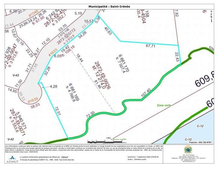 12 - Lot and land for sale, Saint-Irénée (Code - si182, Charlevoix)
